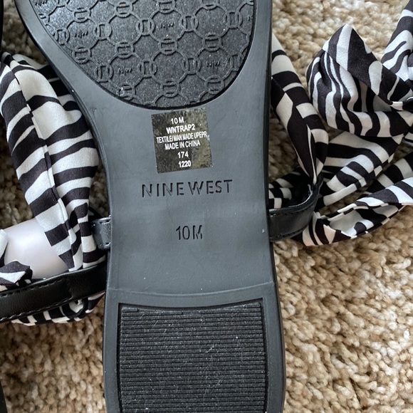Nine West zebra print wrap sandals - Picture 4 of 6